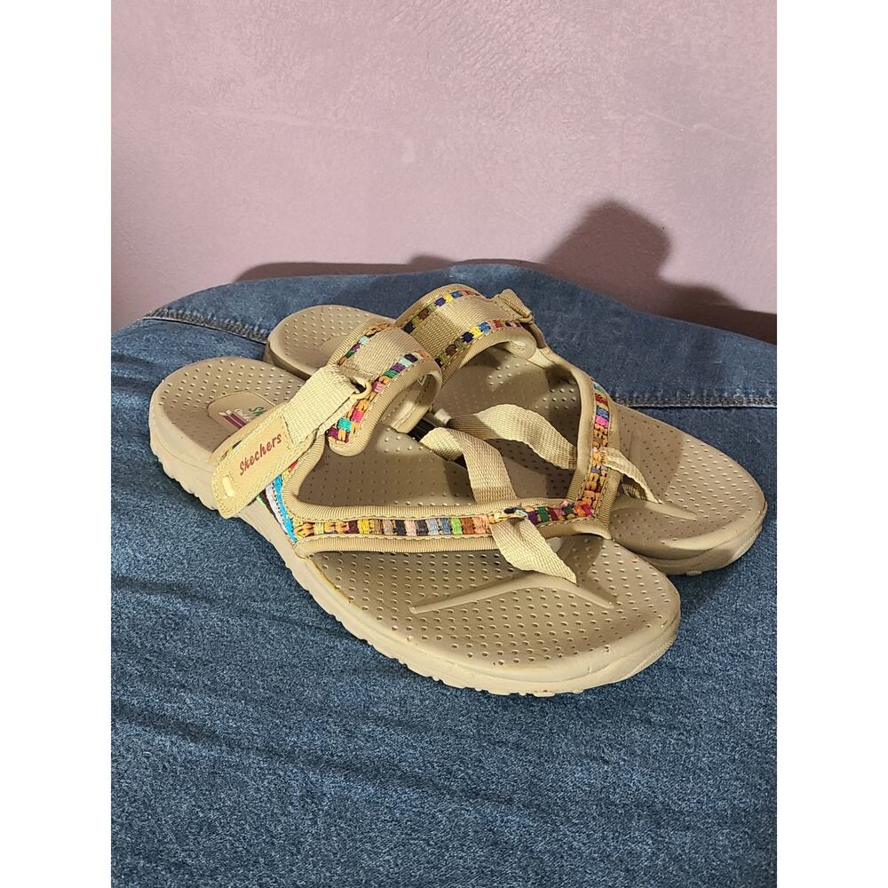 Skechers Women's Reggae Mad Swag Sandals  Size 10 Toe‎ Loop Flip Flops - Picture 2 of 7